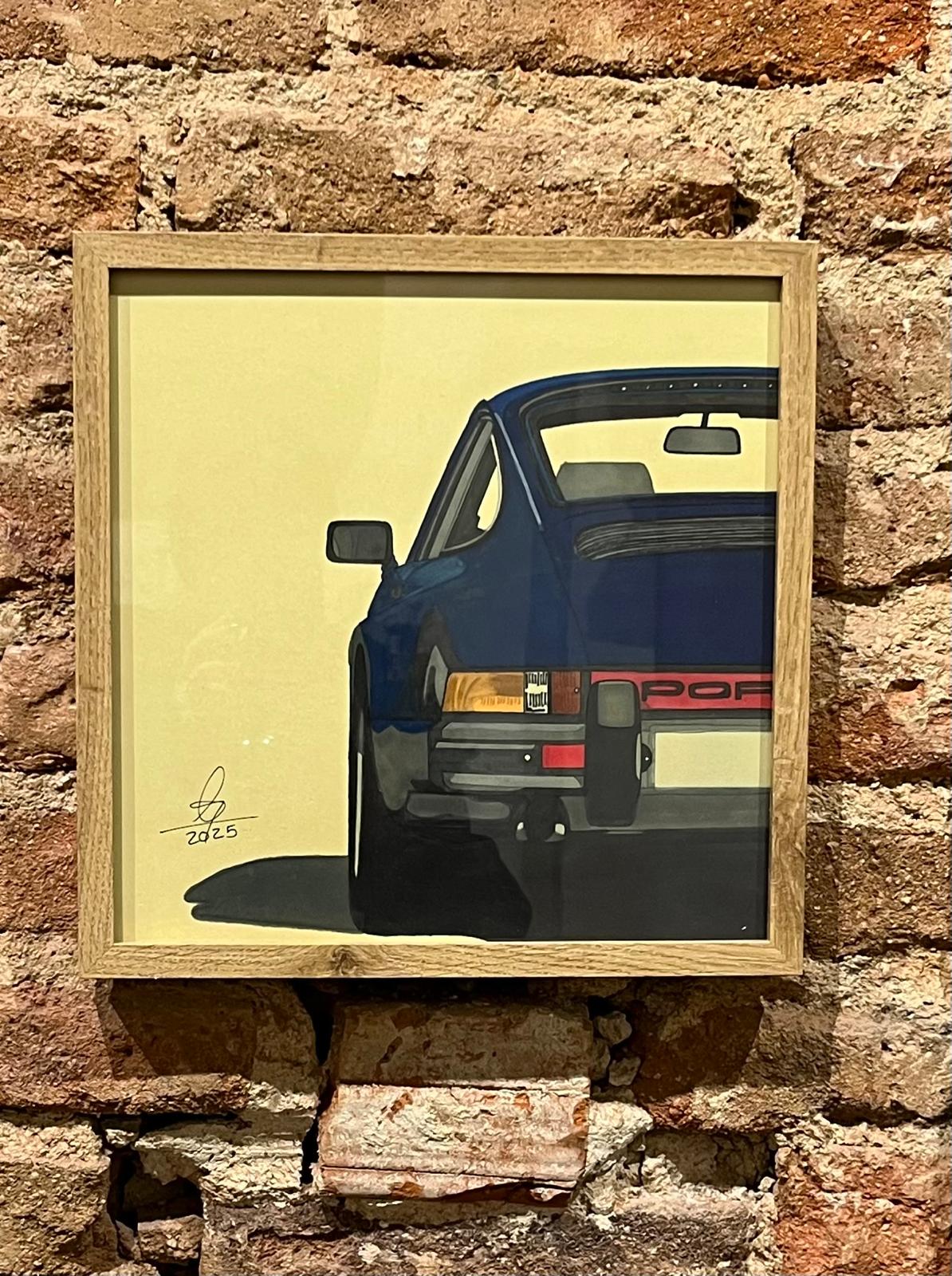 Cuadro porsche azul Edelweiss