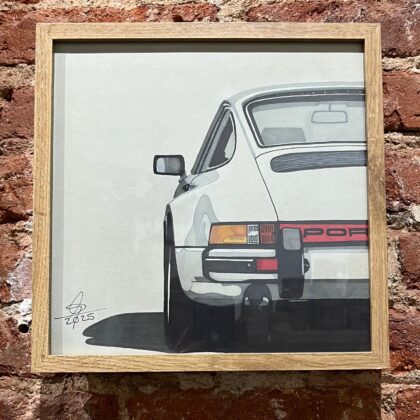 Cuadro porsche blanco Edelweiss