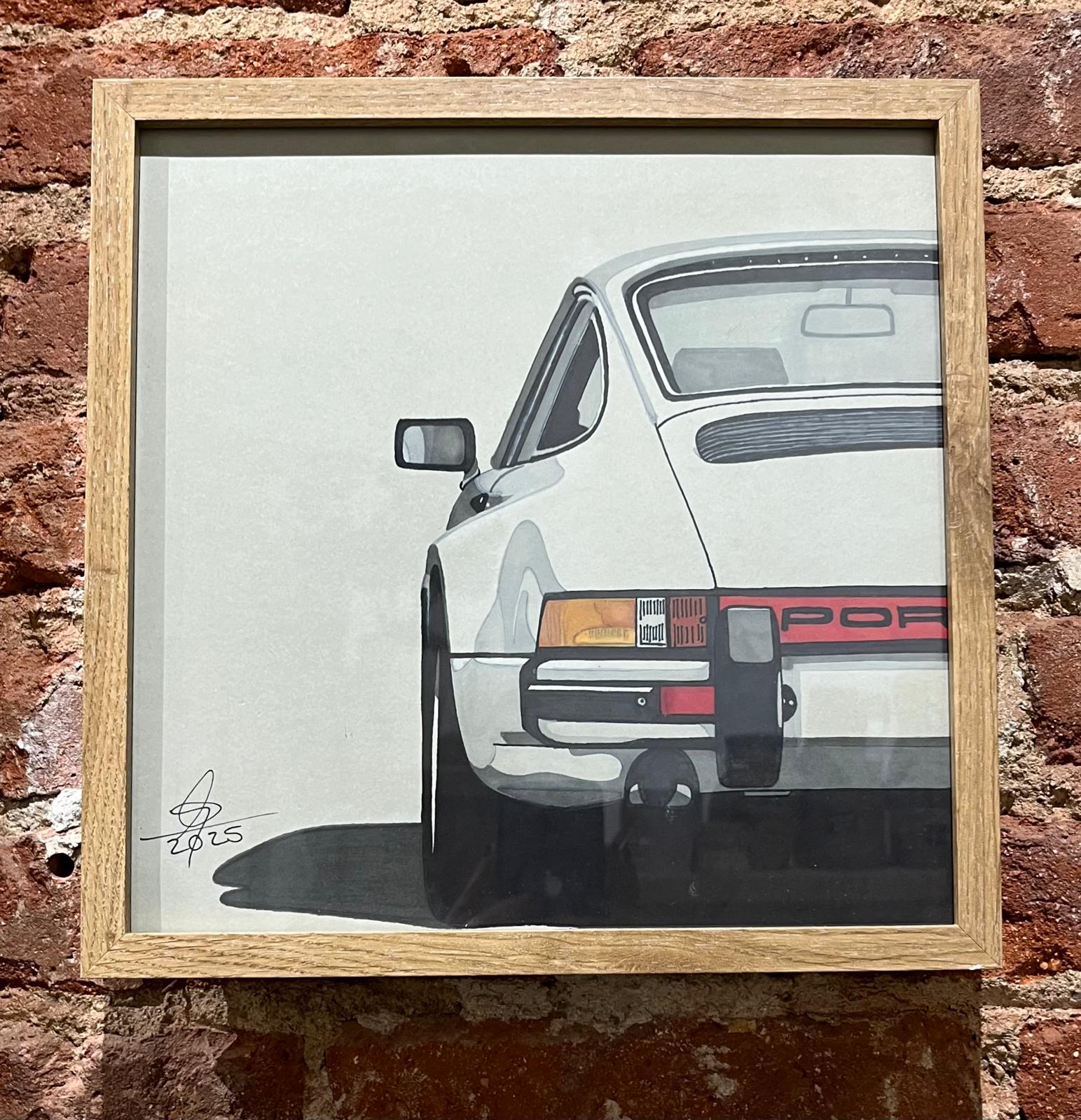 Cuadro porsche blanco Edelweiss